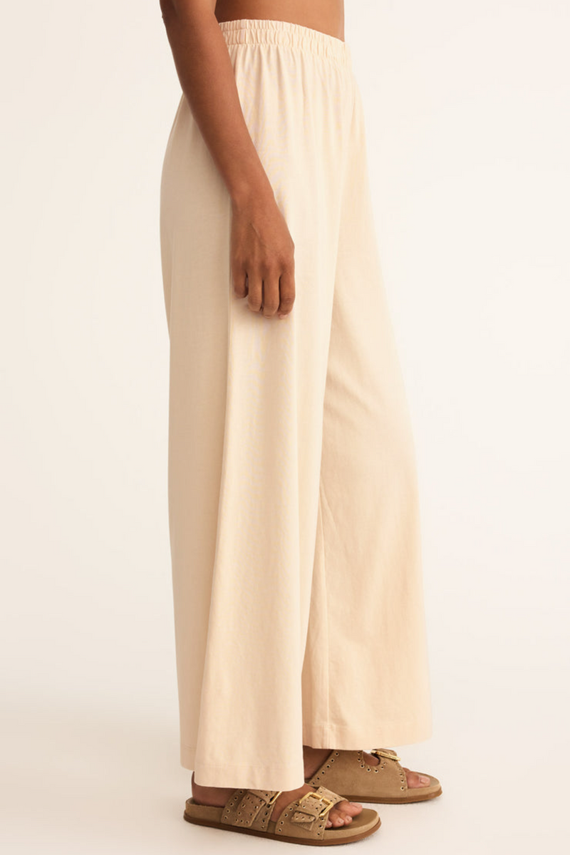 Antique White Scout Jersey Flare Pant Pant