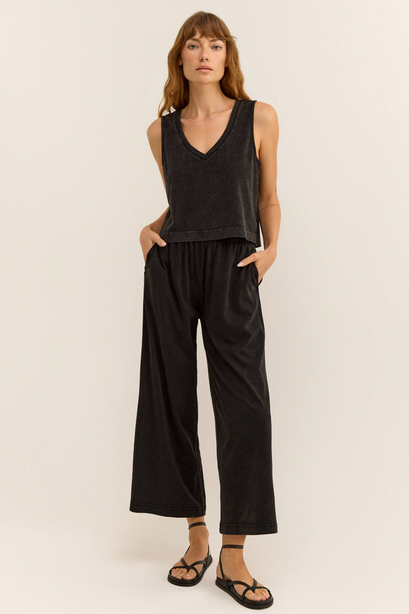 Black Scout Jersey Flare Pant Pant