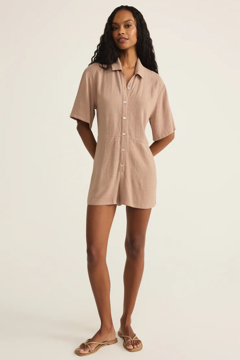 Antique White Marcell Romper Romper