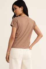 Light Gray Modern Slub Tee Shirts & Tops