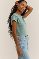 Light Gray Modern Slub Tee Shirts & Tops