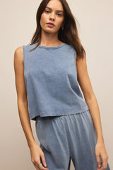 Gray Sloane Denim Jersey Muscle Tank Shirts & Tops