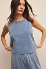 Gray Sloane Denim Jersey Muscle Tank Shirts & Tops