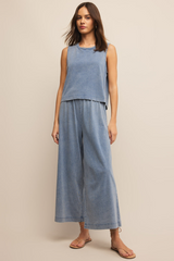 Light Gray Sloane Denim Jersey Muscle Tank Shirts & Tops