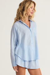Light Gray The Perfect Linen Top Top