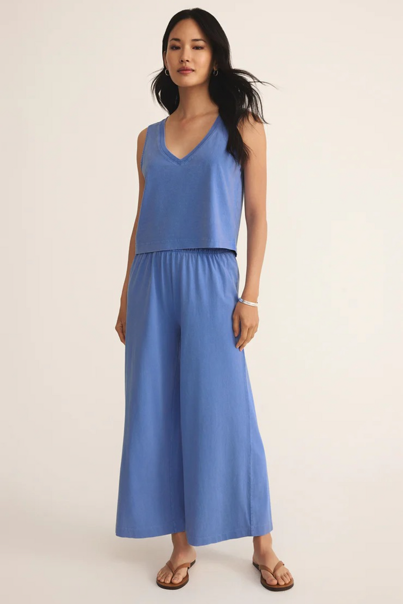 Dark Slate Blue Sloane V-Neck Top Top