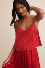 Fiore Crinkle Satin Tank