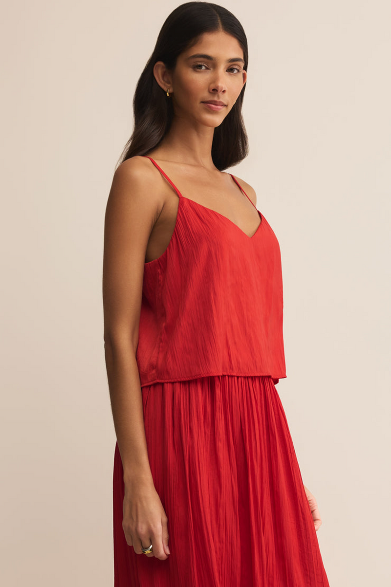 Fiore Crinkle Satin Tank