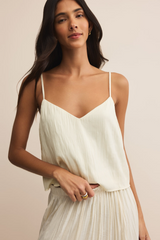 Fiore Crinkle Satin Tank