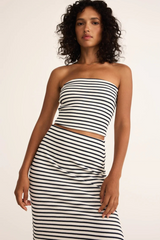 Antique White Caffari Stripe Tube Top Top