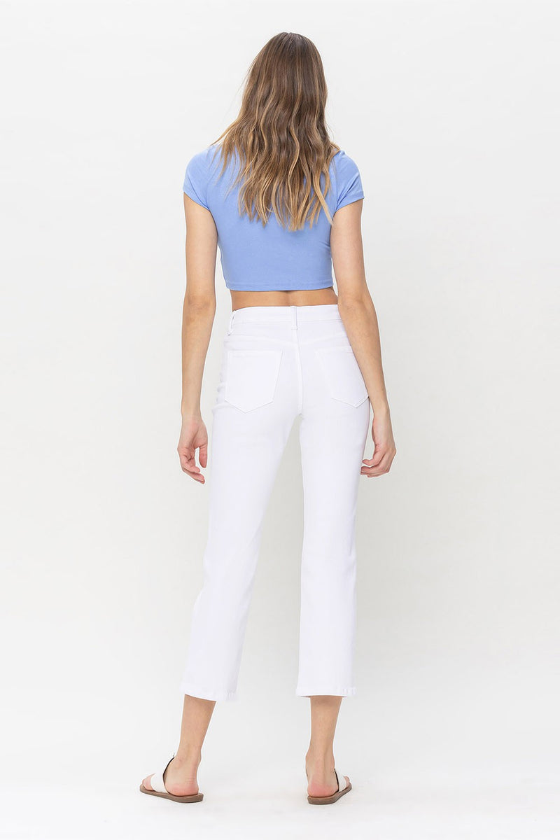 Lavender Jeanne High Rise Crop Straight Jeans Jeans