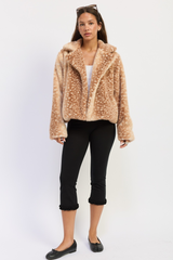Lavender Fawn Of A Kind Faux Fur Coat Coats & Jackets