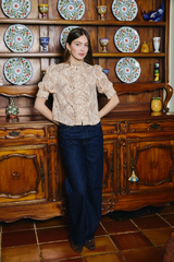Zinny Top Wuthering Winds Print Top