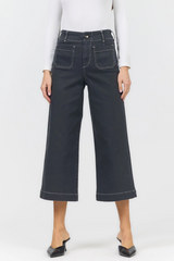 Audrey High Rise Wide Leg Pant | Washed Black