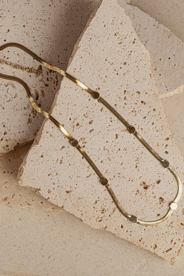 Rosy Brown Laia Gold Circles Necklace Necklace