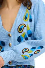 Light Steel Blue Piper Cardigan Cardigan