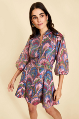 Wheat Valencia Mini Dress in Twilight Marble Mini Dress