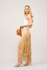Lavender The Fringe Factor Maxi Skirt Maxi Skirt