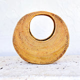 Beige Winding Road Rattan Bag Beach Bag
