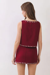 Studded Statement Cropped Top