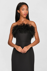 Lavender Ginger | Feather Sheath Dress Midi Dress