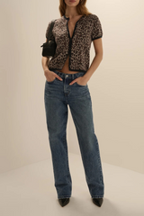Gray The 9 to 5 Cardigan in Leopard Cardigan