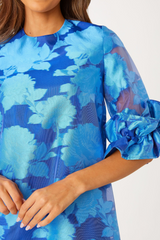 Lavender Browyn Dress Blue Tea Rose Organza Midi Dress