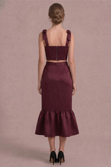 The Romantic Ruffle Hem Skirt Midi Skirt
