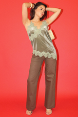 Tomato Last Call Velvet Lace Cami Tank