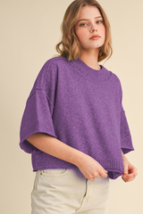 Wheat Dream On Mock Neck Knit Sweater Sweater