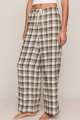 Light Gray Better Off Plaid Pant Lounge Pants