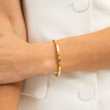 Dark Salmon Diamond Bangle Bracelet