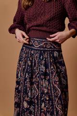 Sienna Morgan Midi Skirt in Bois Print Midi Skirt