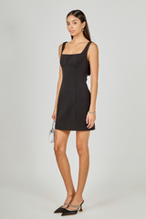Light Gray Back Bow Sleeveless Mini Dress Mini Dress