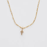 Lavender 24K Gold Dainty Cross Pendant Necklace Necklace