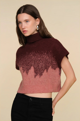 Black Harper Ombre Knit Top Sweater