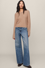Gray Medina Cable Cardigan Cardigan