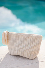 Light Gray Mavis Zip Pouch Bag