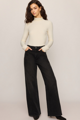 Light Gray Hattie Long Sleeve Top Top