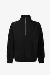White Smoke Hawley Half Zip Sweat Sweater