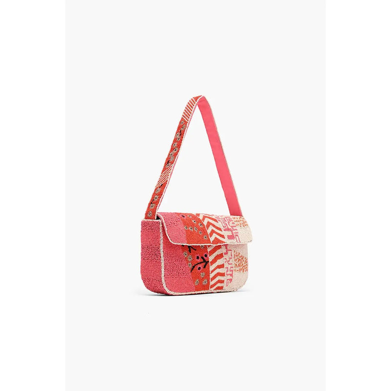 Snow Tigerlily Beaded Shoulder Bag Bag