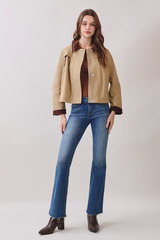 Light Gray September Song Cropped Jacket Jacket
