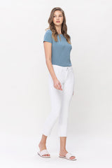 White Smoke Melissa Mid Rise Slim Straight Jeans