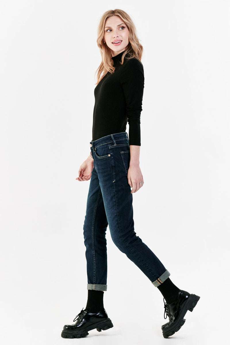 Black Aiden High Rise Girlfriend Jean Jeans