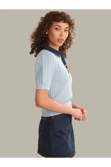 Dark Gray Astor Denim Mix Pullover Sweater