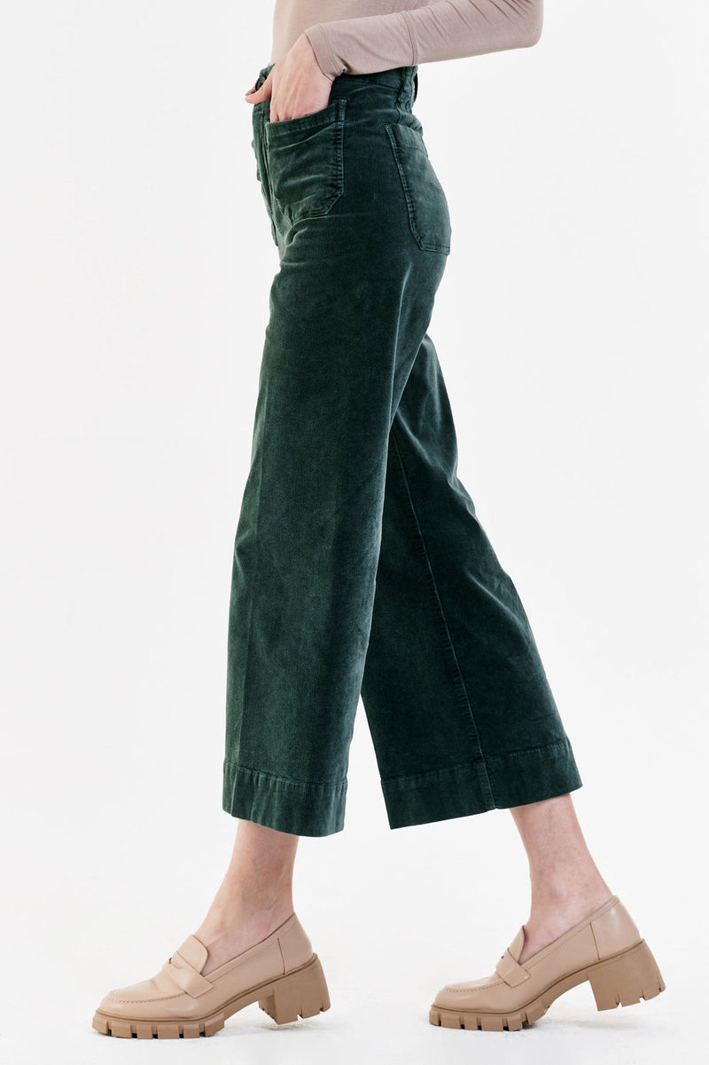Dark Slate Gray Audrey Super High Rise Cropped Pant Pant