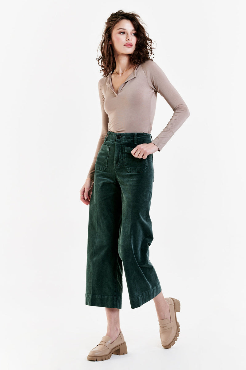 White Smoke Audrey Super High Rise Cropped Pant Pant