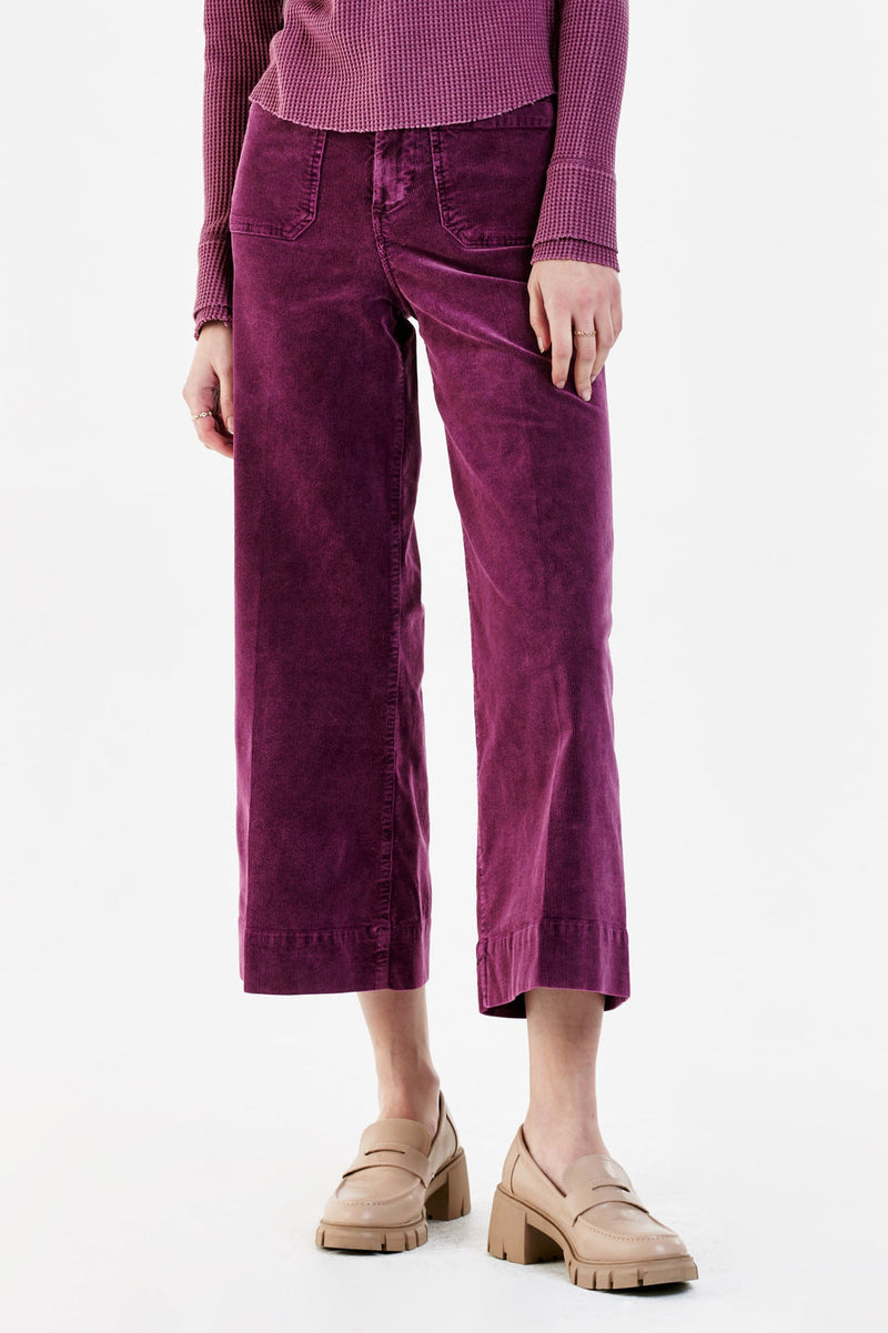 Dark Slate Gray Audrey Super High Rise Cropped Pant Pant