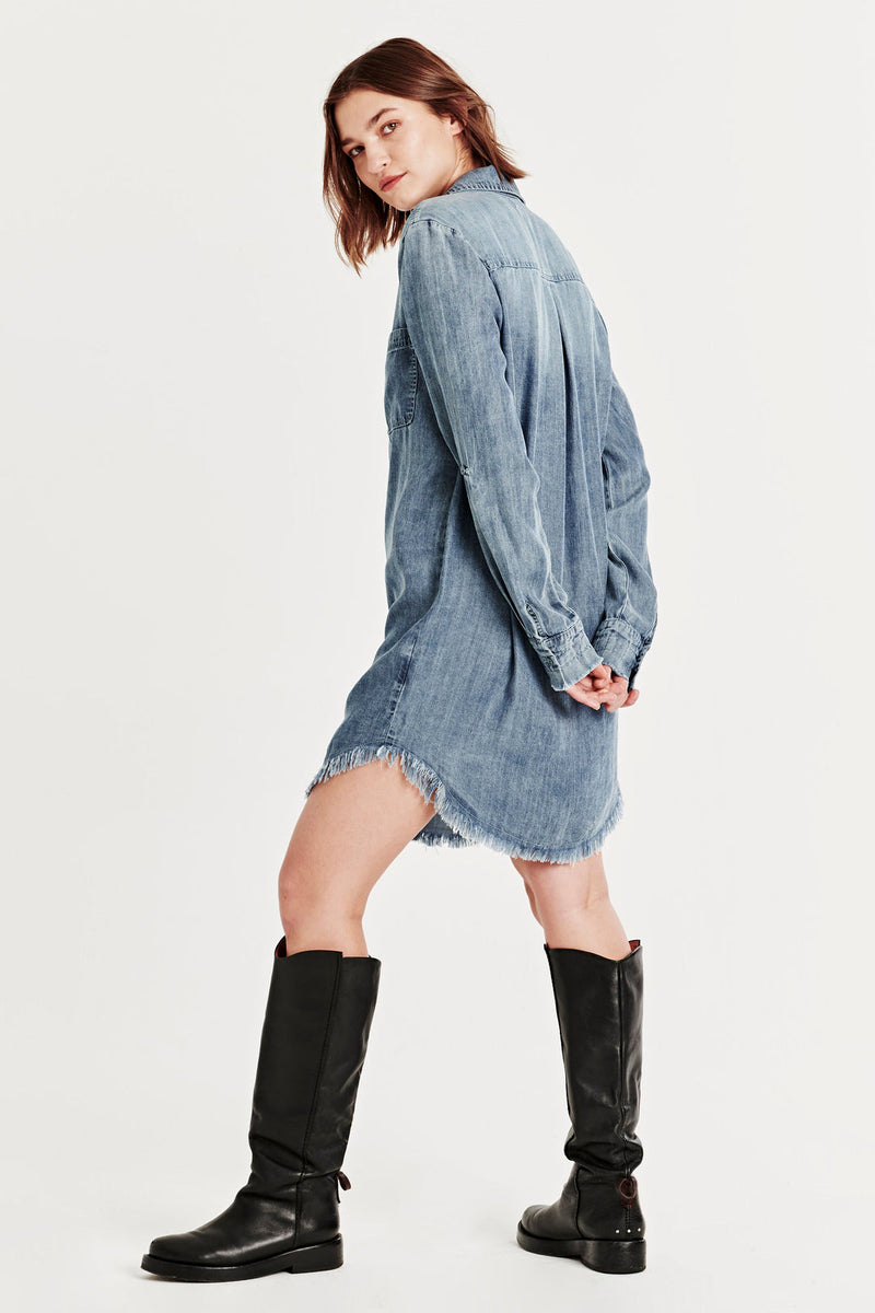 Beige Avery Button Down Dress Mini Dress