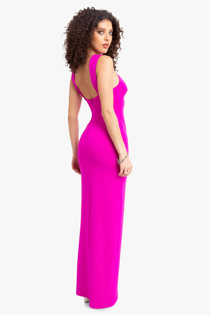 Medium Violet Red Taya | Sheath Gown Formal Dress